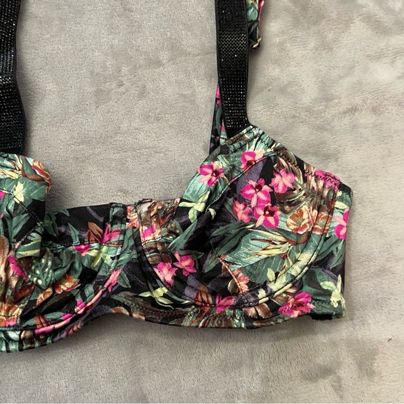 New! Victoria’s Secret Floral Shine Strap Wicked Push Up Bikini Top 4615 - Picture 5 of 8